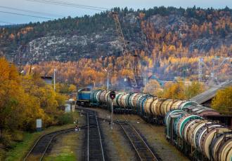 Грузовые составы на станции Мурмаши (источник: rzd.ru) Грузовые составы на станции Мурмаши (источник: rzd.ru)