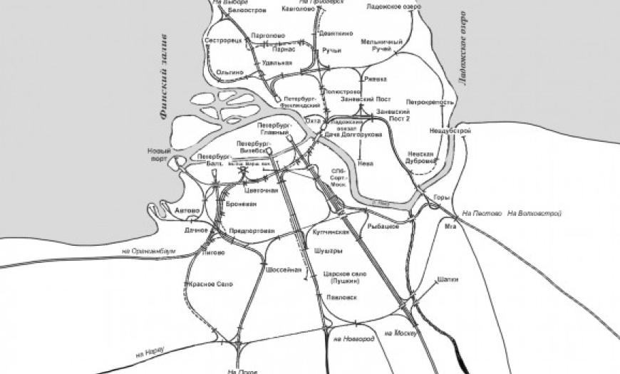 Генеральная схема развития Ленинградского узла на 1980–1985 годы Генеральная схема развития Ленинградского узла на 1980–1985 годы